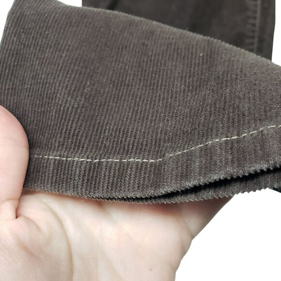 LL Bean Brown Corduroy Favorite Fit Straight Pants 8 Regular Womens Fall Winter - Picture 5 of 9